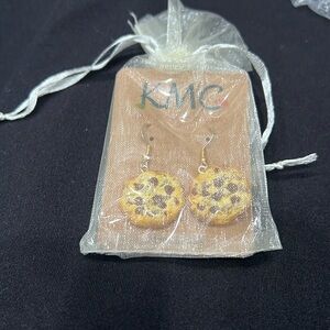 Cookie earrings  for teacher, baker, cookie love or Cookie Monster for Halloween